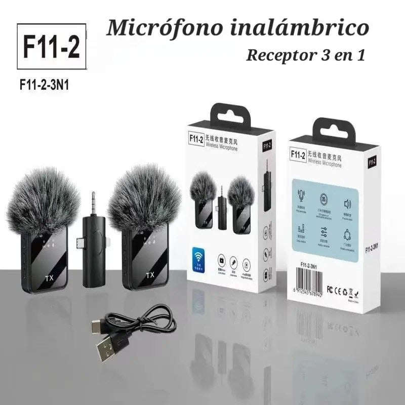 Microfonos Inalámbricos Profesional Solapa F11-2