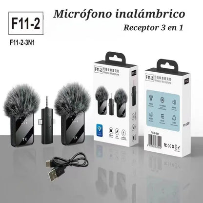 Microfonos Inalámbricos Profesional Solapa F11-2