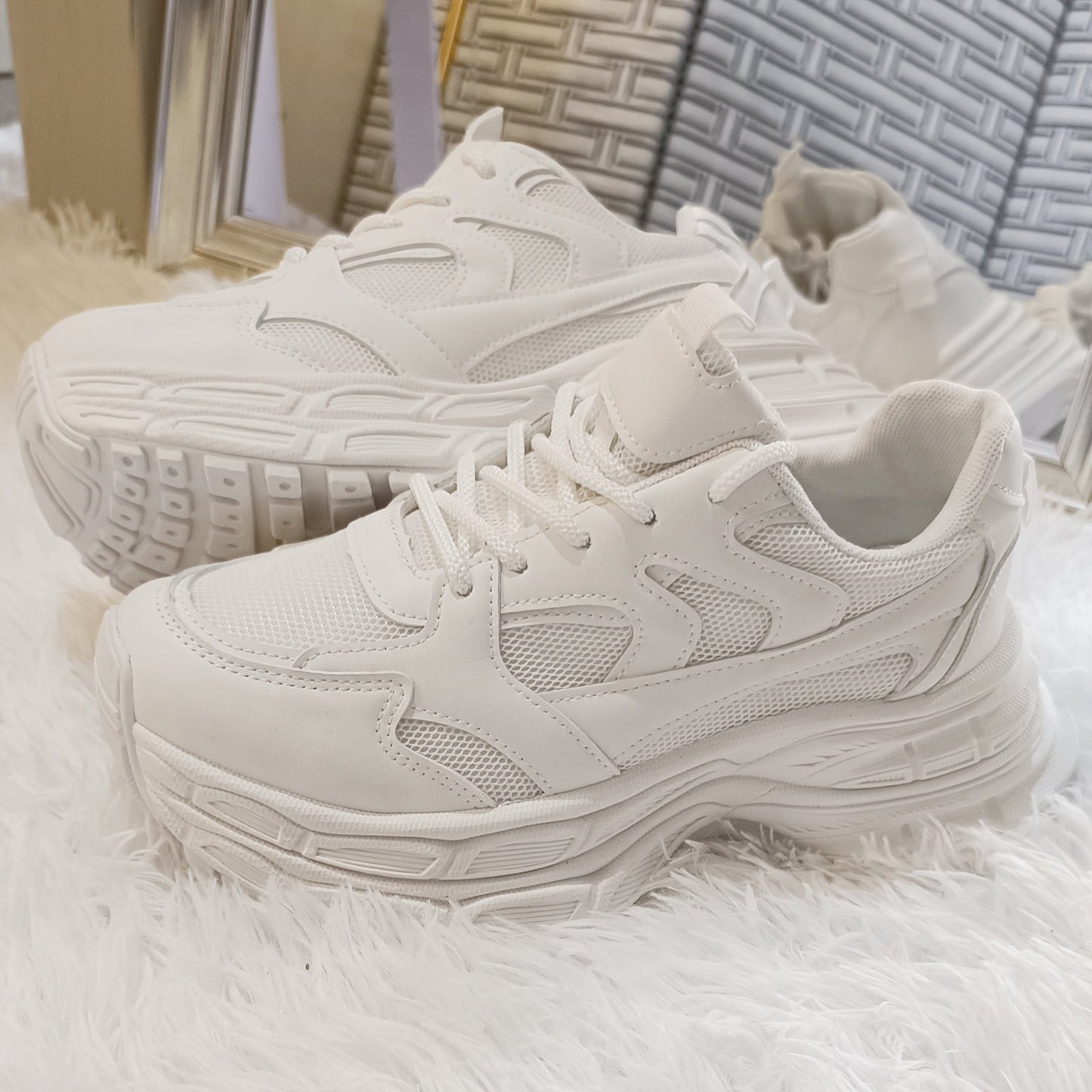 Zapatillas estilo Chunky blancas