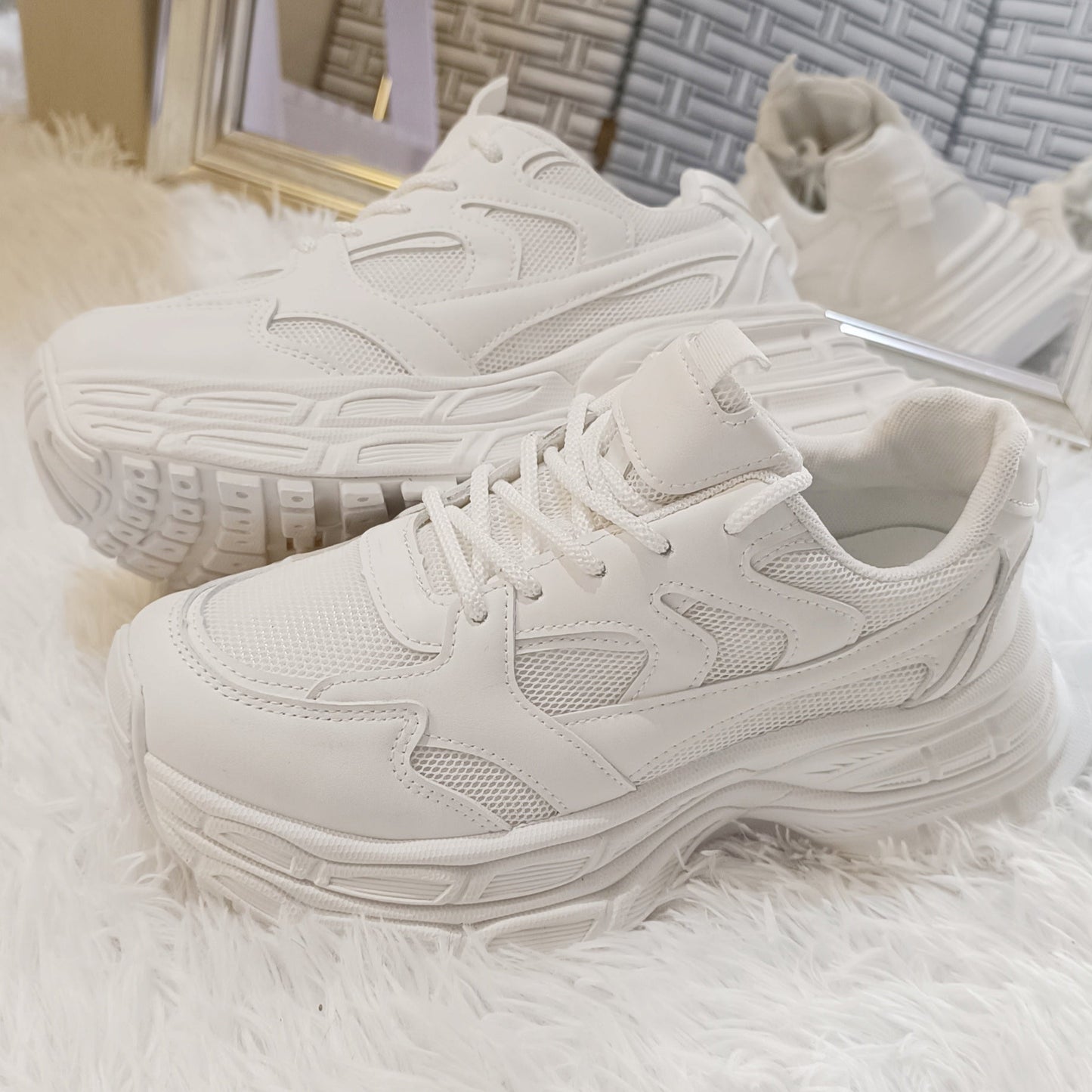 Zapatillas estilo Chunky blancas