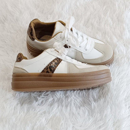 Zapatillas Tendencia WhiteLeopard estilo VL Court Bold